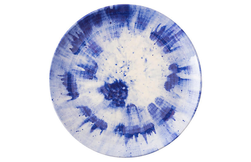 Splatter Melamine Dinner Plate - Blue/White - Juliska | One Kings Lane