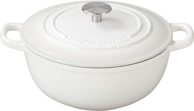 Enameled Cast Iron Dutch Oven, EDGING CASTING 3.5 Quart Enameled Dutch Oven Pot, Suitable For Var... | Amazon (US)