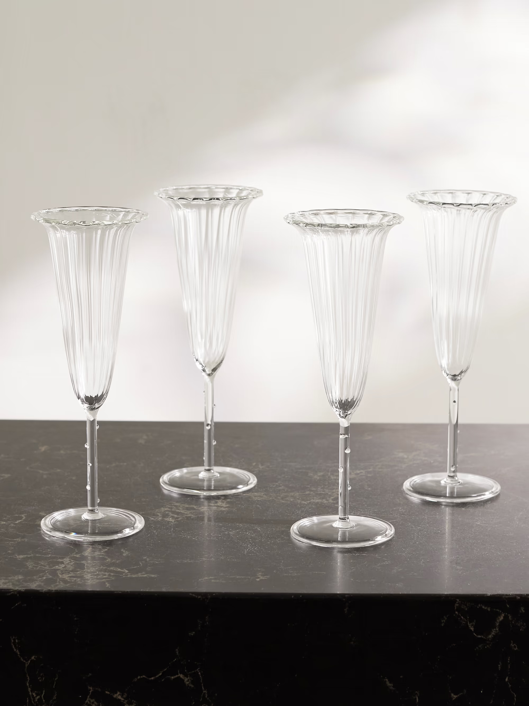 Angel set of four glass champagne flutes - clear - One Size | NET-A-PORTER (US)