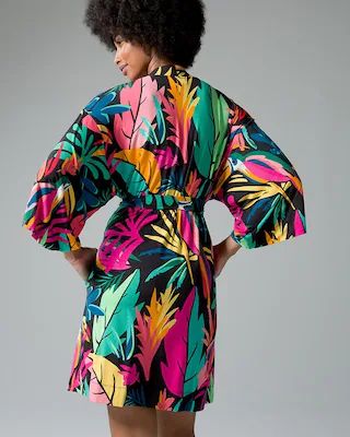 Cool Nights Kimono Short Robe | SOMA