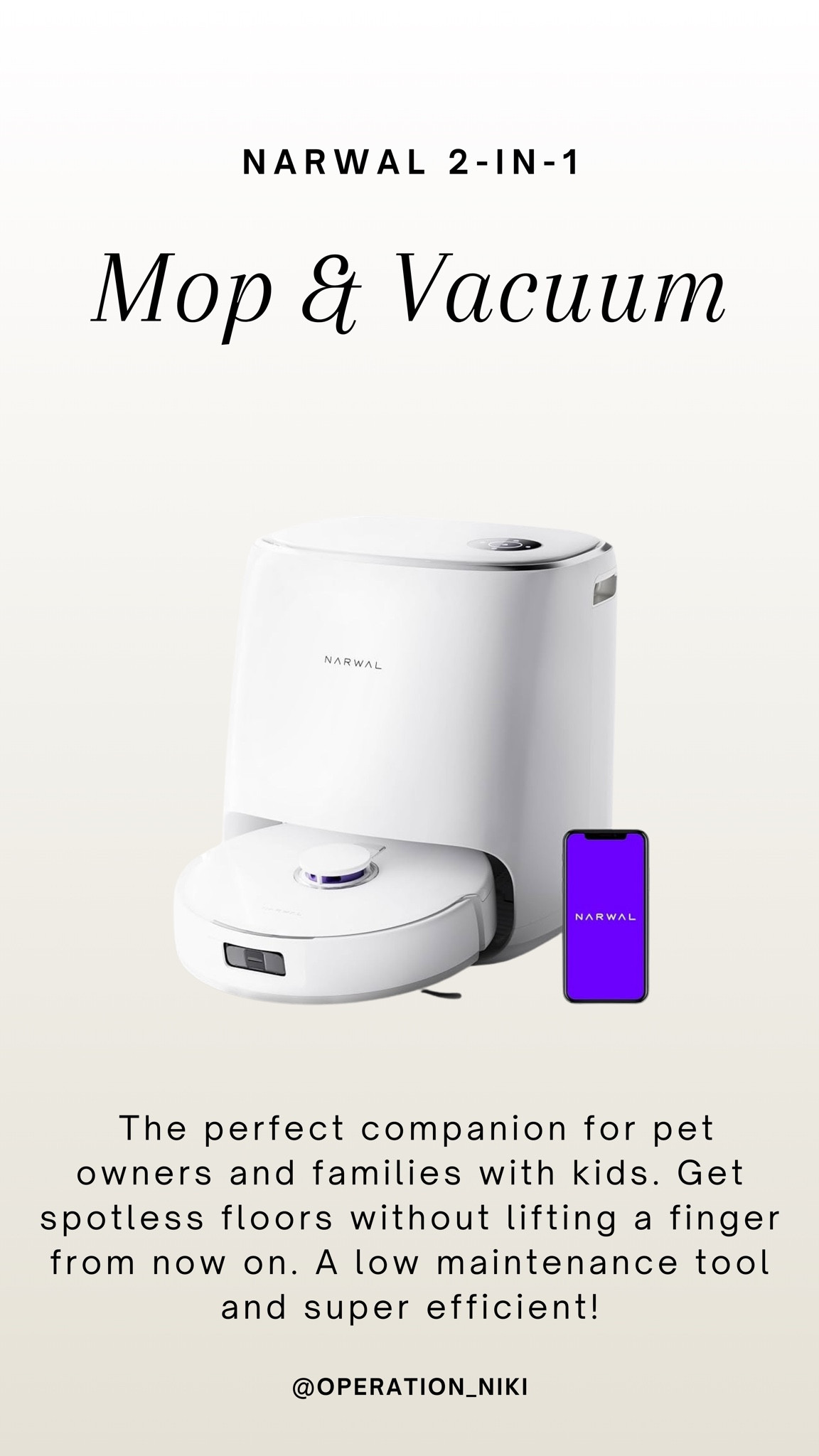 Experience minimal maintenance with this 2-in-1 smart mop/vacuum! 

Follow for more @OPERATION_NIKI on IG, TikTok, & Facebook

spring cleaning, kitchen cleaning, cleaning products, house clean, cleaning tips, clean home, deep clean, smart vacuum, narwal, cleaning hacks, sahm, clean with me

#LTKHome #LTKFindsUnder50 #LTKFindsUnder100