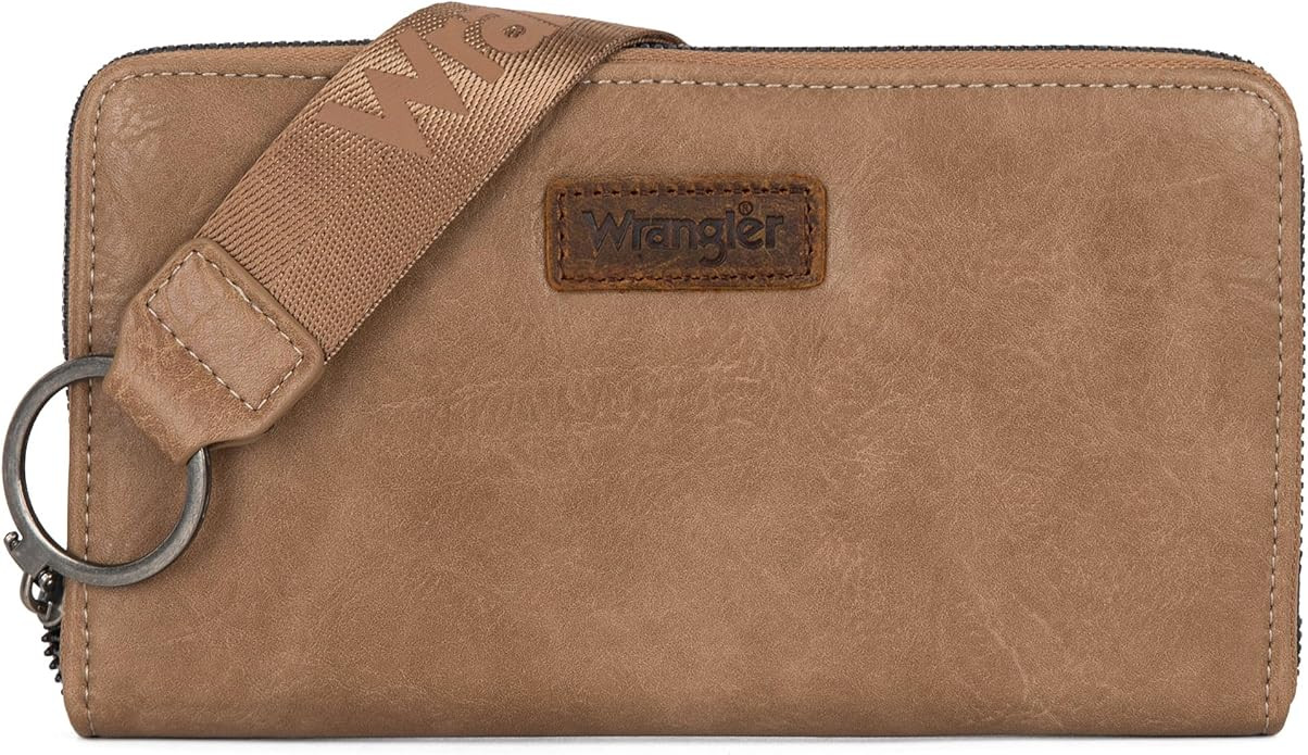 Wrangler Womens Wallet Wristlet Long Purse Clutch Large Capacity | Amazon (US)