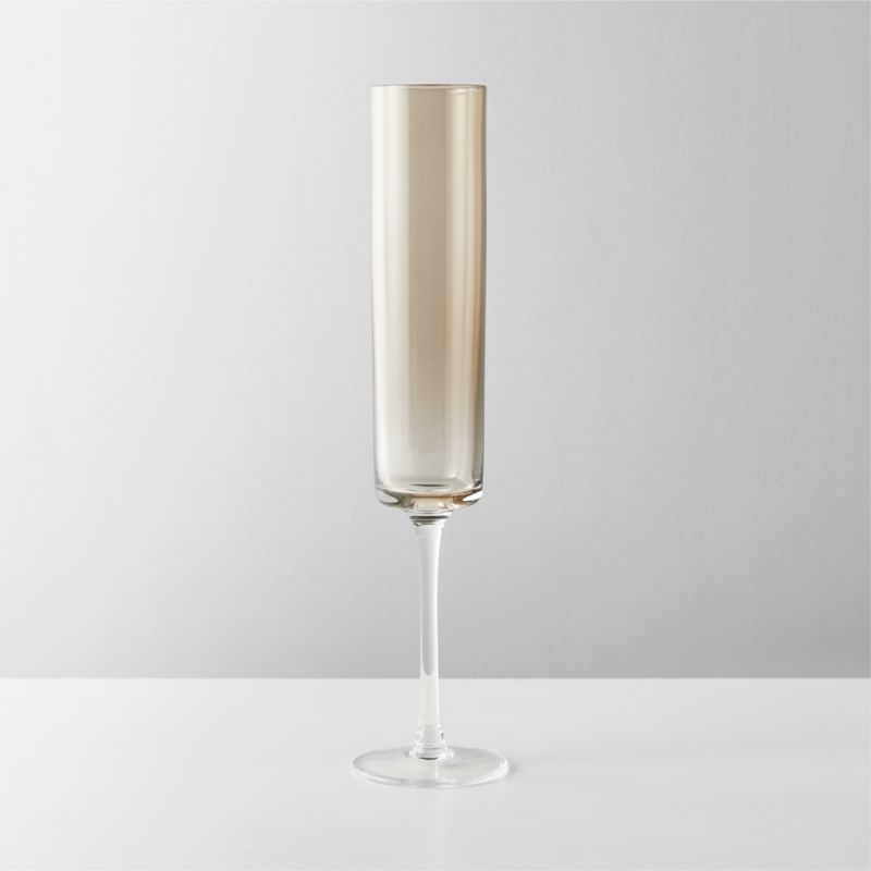 Porsha Smoke Champagne Flute + Reviews | CB2 | CB2