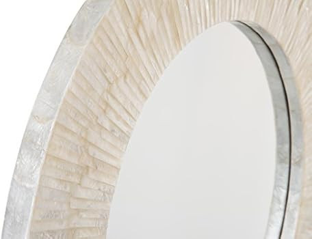 Amazon.com: KOUBOO 1040142, Pearlescent White Round Capiz Seashell Sunray Wall Mirror : Home & Ki... | Amazon (US)