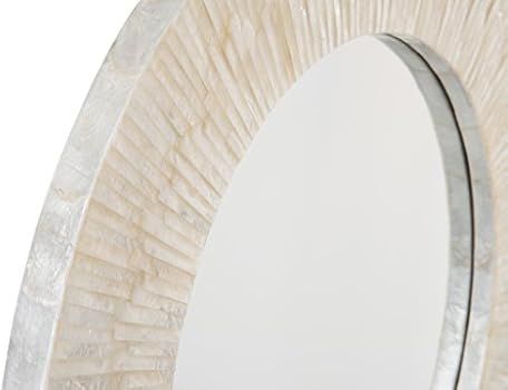 Amazon.com: KOUBOO 1040142, Pearlescent White Round Capiz Seashell Sunray Wall Mirror : Home & Ki... | Amazon (US)