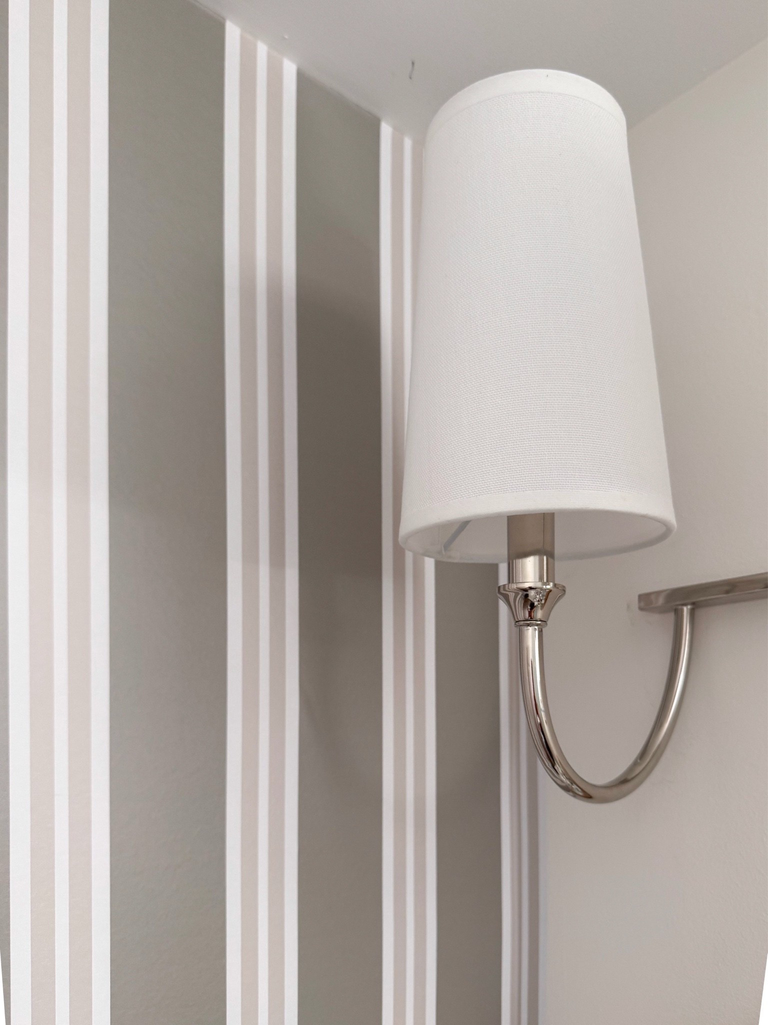 Striped wallpaper is such a timeless way to add pattern without overwhelming a space. I love how it brings in structure and interest while still feeling clean, classic, and easy to style.

striped wallpaper, wallpaper ideas, bathroom wallpaper, powder room decor, neutral wallpaper, classic home decor, wallcovering ideas, timeless interiors, small bathroom design, coastal home style, interior styling, girlonthehudson

#LTKHome #LTKSeasonal #LTKdayinmylife
