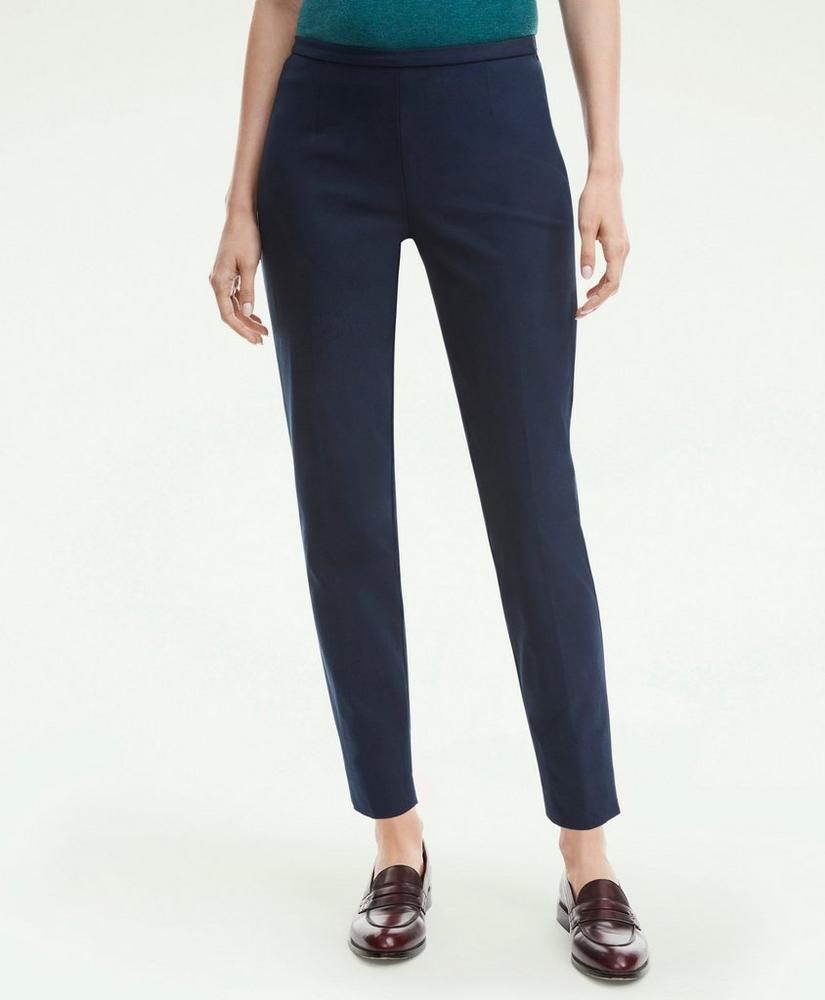 Side-Zip Stretch Cotton Pant | Brooks Brothers