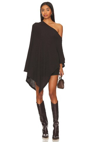 Enza Costa Cashmere Poncho in Dark Brown from Revolve.com | Revolve Clothing (Global)