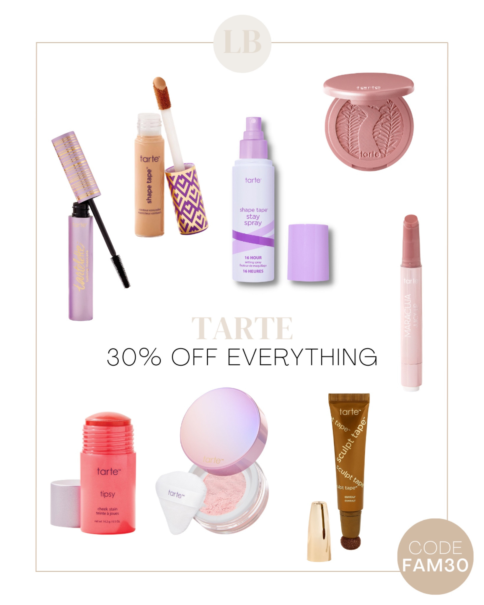Tarte 30% off Everything Sale 

#LTKSaleAlert #LTKBeauty