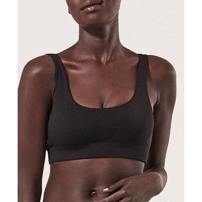 Pact Women's Organic Cotton Double Scoop Bra Black Small | Target