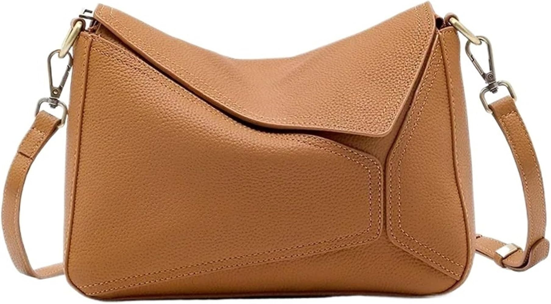 Leather Women's Geometric Solid Color Shoulder Bag, Compatible For Ladies Large Capacity Pillow C... | Amazon (US)