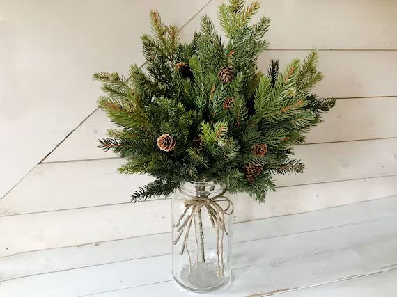 Fraser Fir Pine Spraychristmas Greenery Vase Fillerflower | Etsy | Etsy (US)