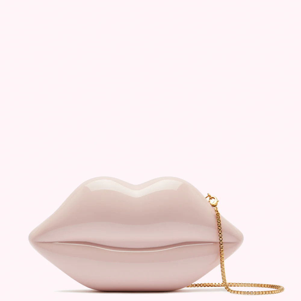BLUSH MEDIUM LIPS CLUTCH BAG | Lulu Guinness (UK)