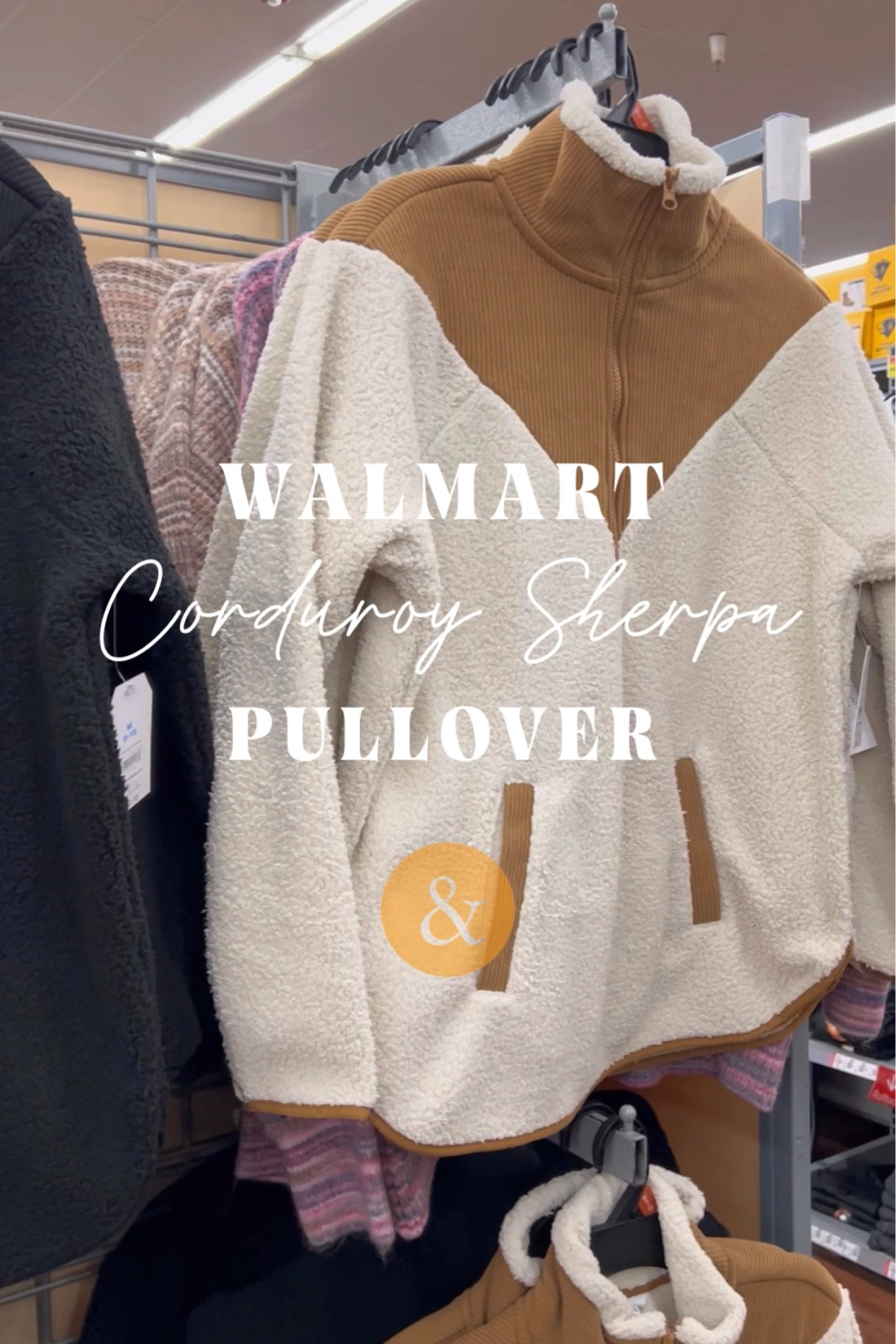 Walmart Corduroy Sherpa/Fleece Pullover 