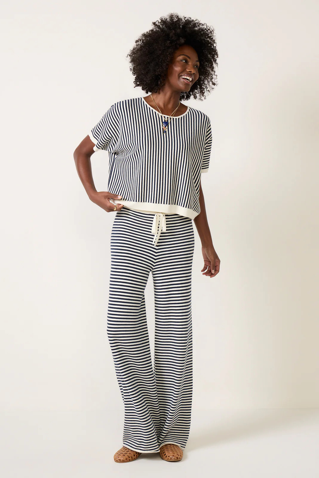 Krista Stripe Sweater Pant | Evereve
