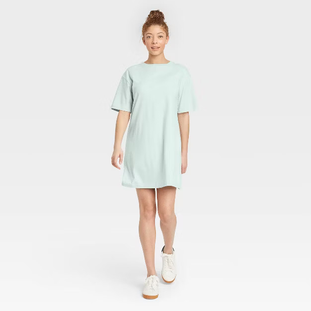 Women's Elbow Sleeve Knit T-Shirt Dress - A New Day™ | Target