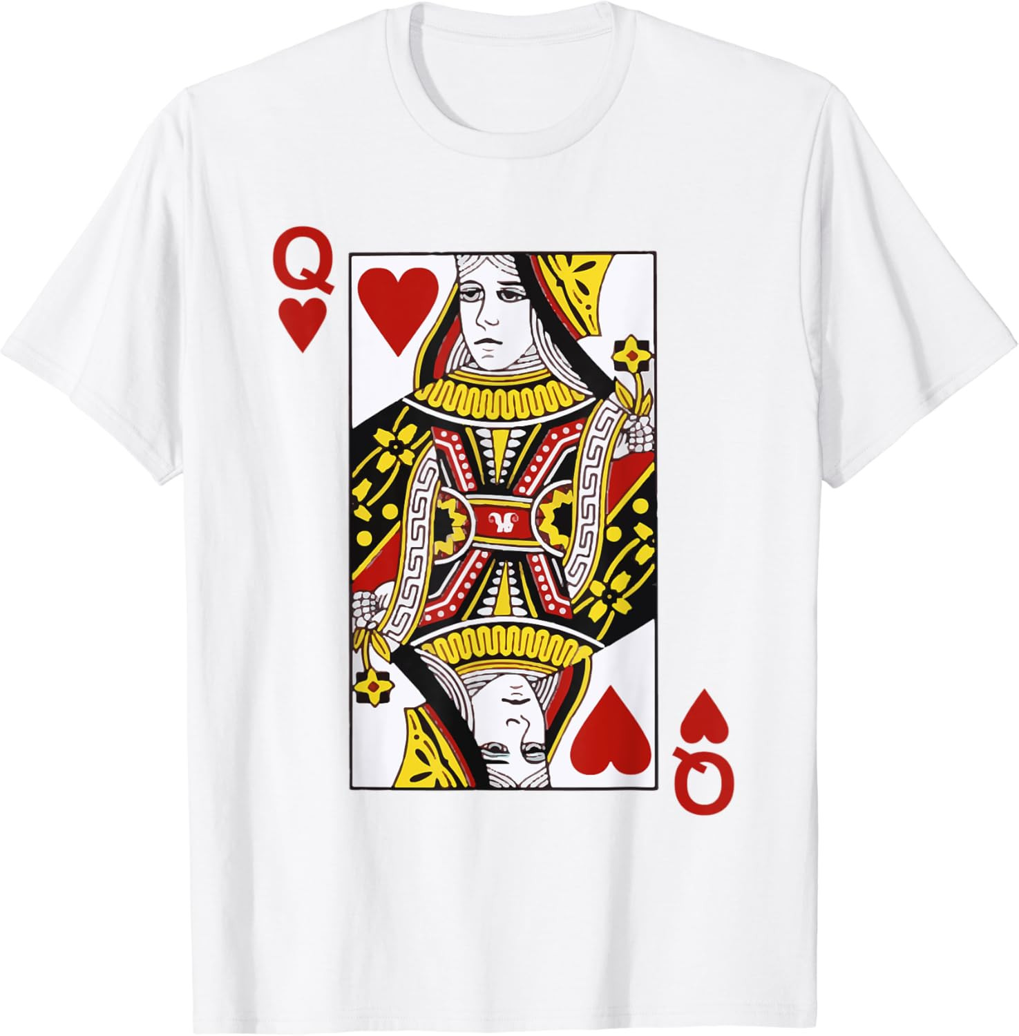 Queen of hearts Blackjack Cards Poker 21 Q Couple Matching T-Shirt | Amazon (US)