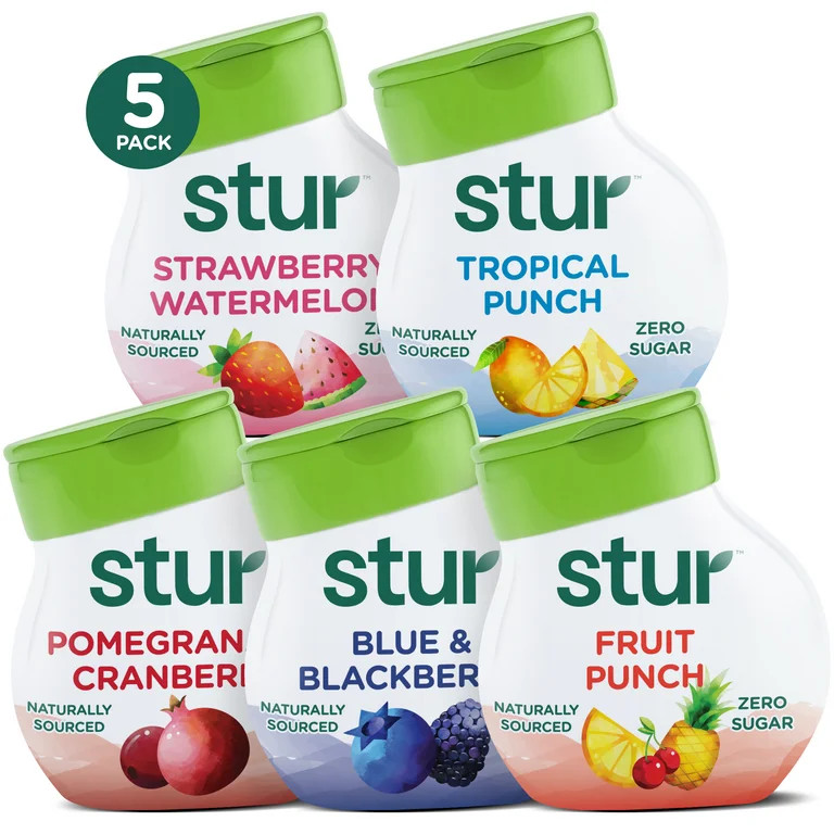 Stur - Classic Variety Pack, Liquid Water Enhancer Drink Mix, 1.62 fl oz Bottle (5 Pack) | Walmart (US)