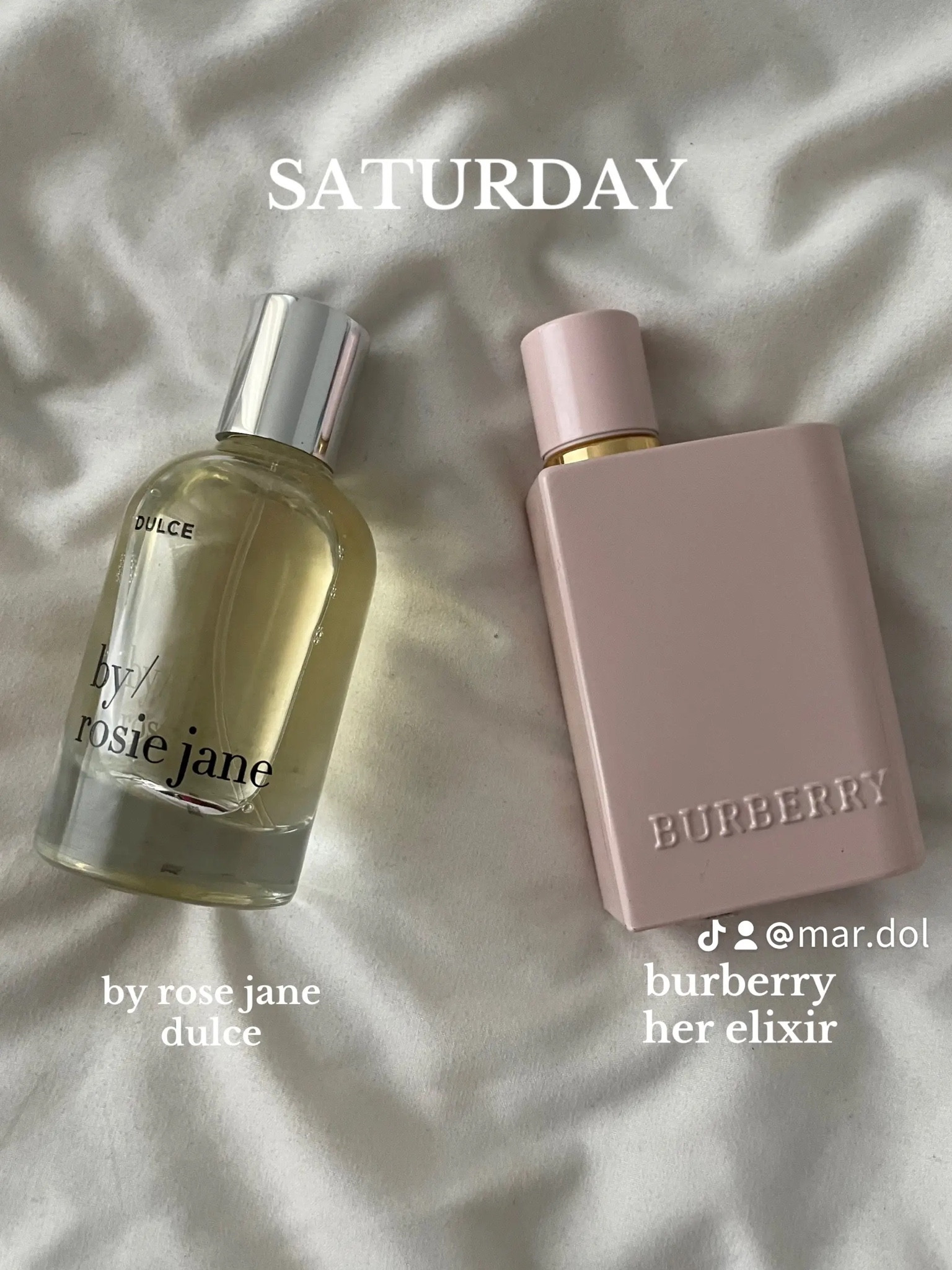 dulce by rosie jane + burberry her elixir 