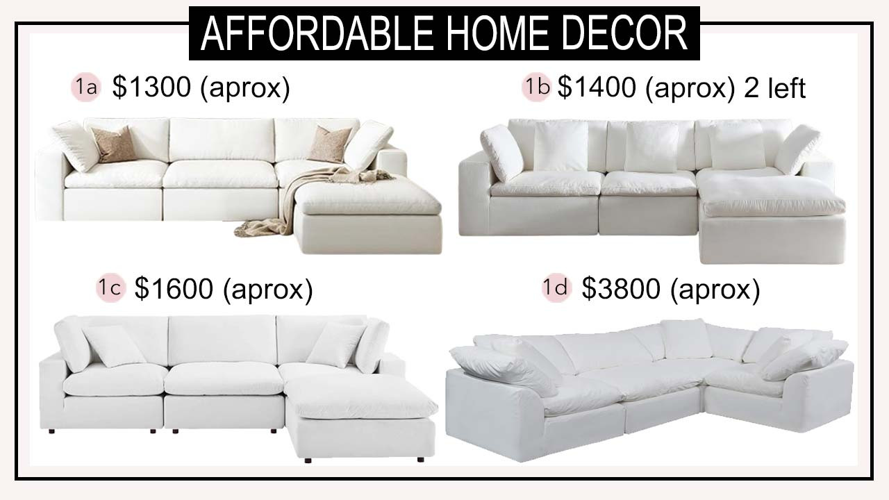 Cloud sofa look for less // white cloud sofa living room chaise sofa  

#LTKStyleTip #LTKHome #LTKOver40