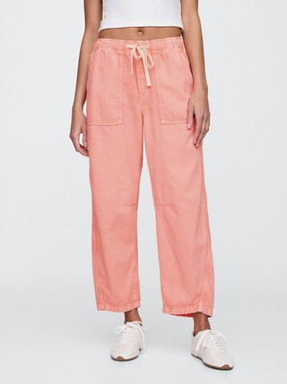 Mid Rise SuperSoft Pull-On Barrel Jeans | Gap Factory