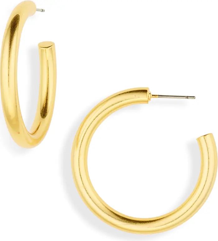 Madewell Chunky Medium Hoop Earrings | Nordstrom | Nordstrom