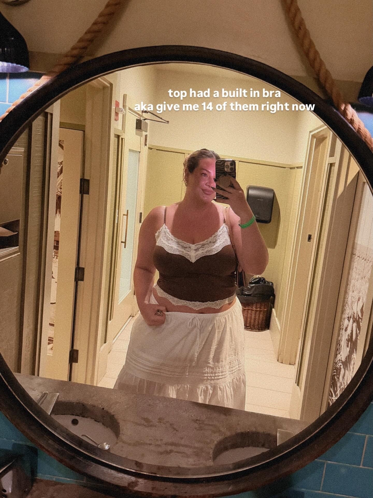 wearing xl in top and bottom 