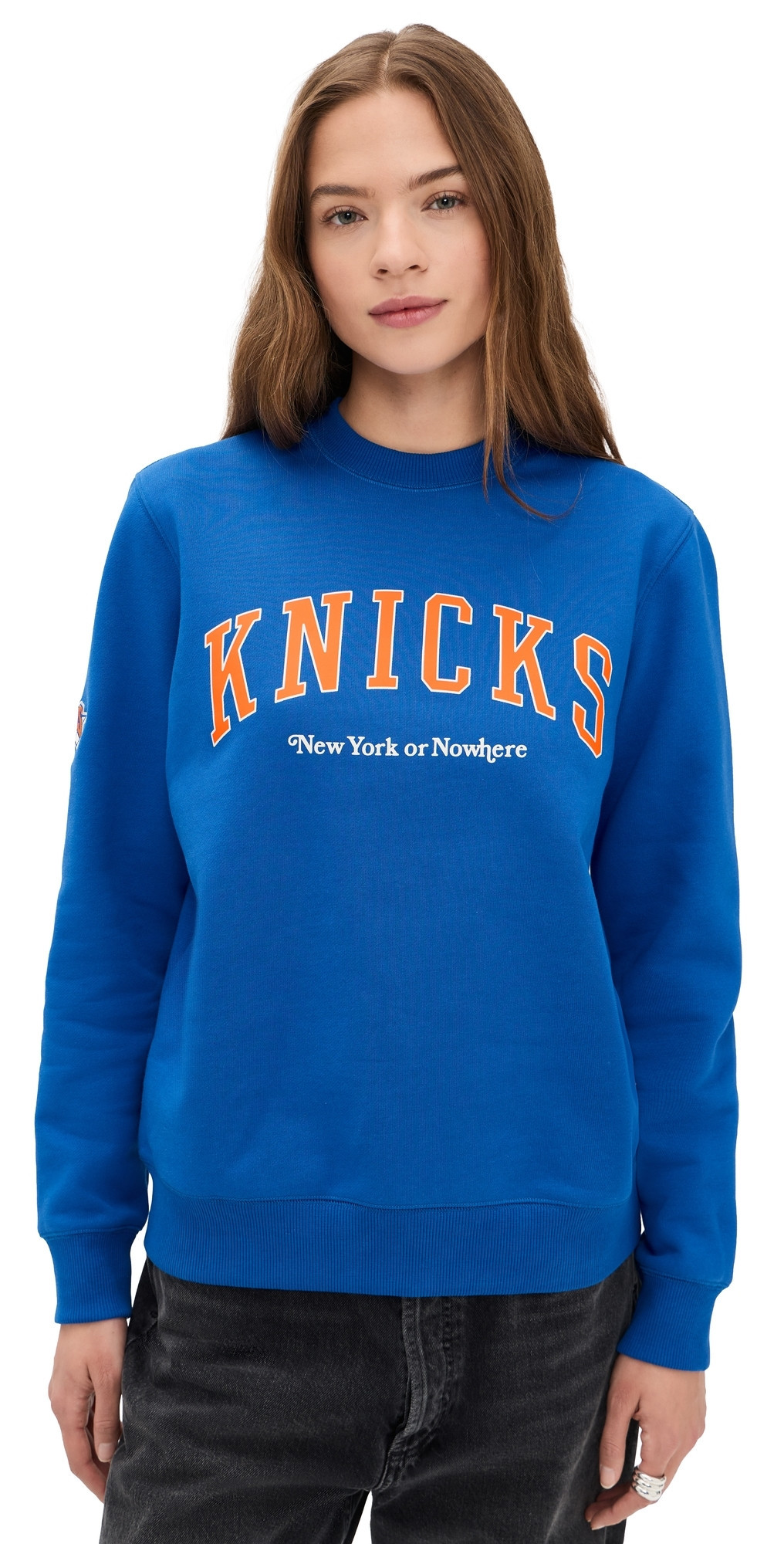 New York or Nowhere Knicks Alumni Crewneck Sweatshirt Royal Blue Garment Dye M | Shopbop