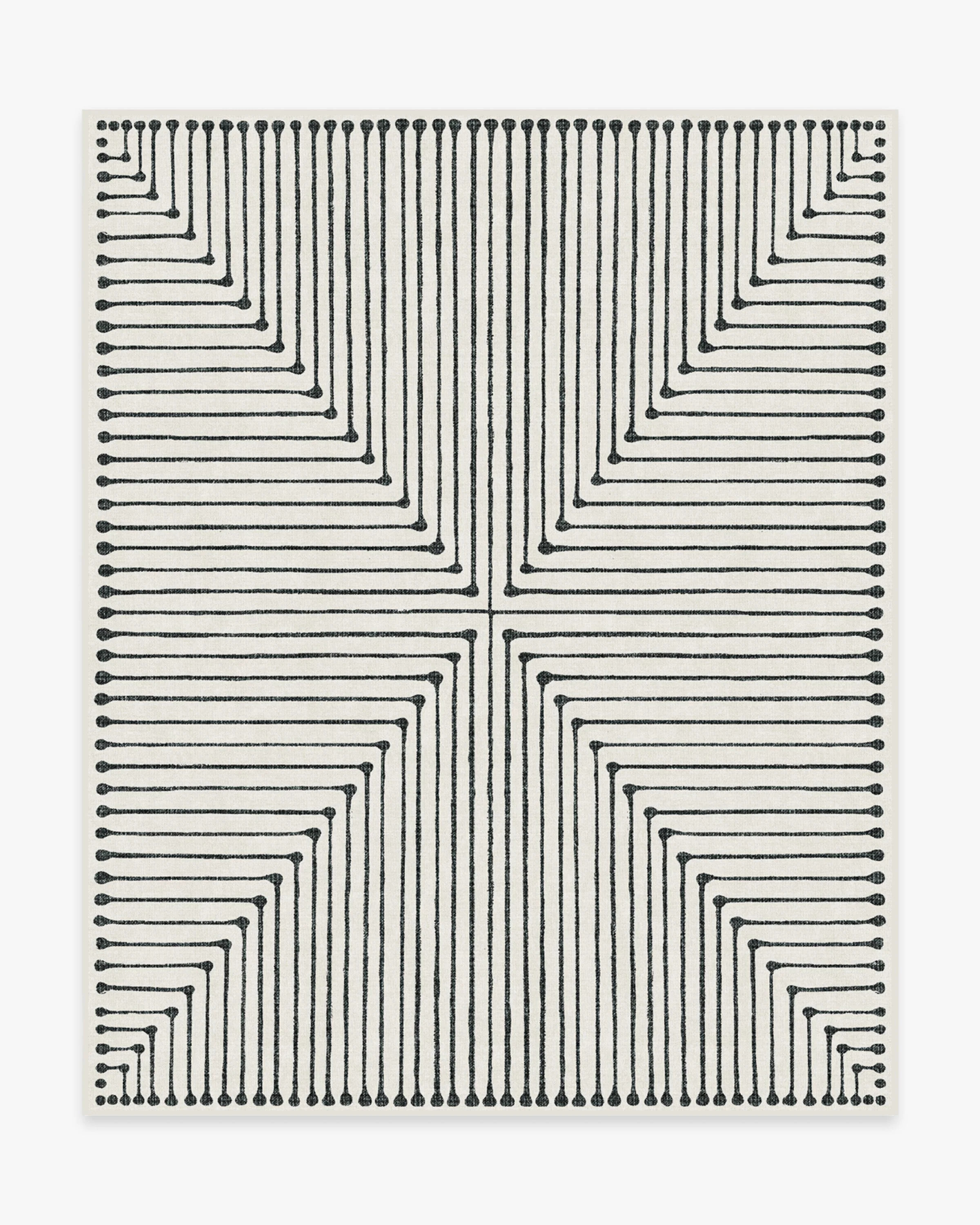 Inkdrop Black & Ivory Rug by Jonathan Adler | Ruggable | Ruggable
