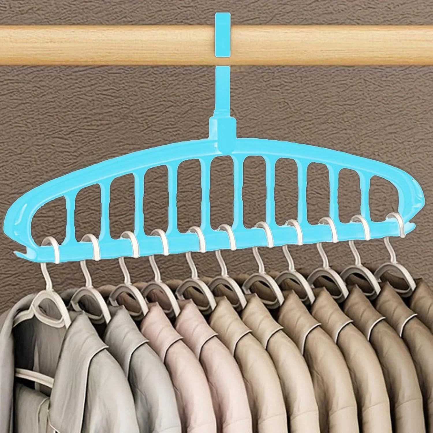 Space Saving Hangers, Clothes Hangers, 11 Holes Sturdy Hanger Clothes Organizer, Wardrobe Storage Hanger for Coats, Closet Organizers and Storage, Space Saver Hangers Organization for Home | Shop Simon