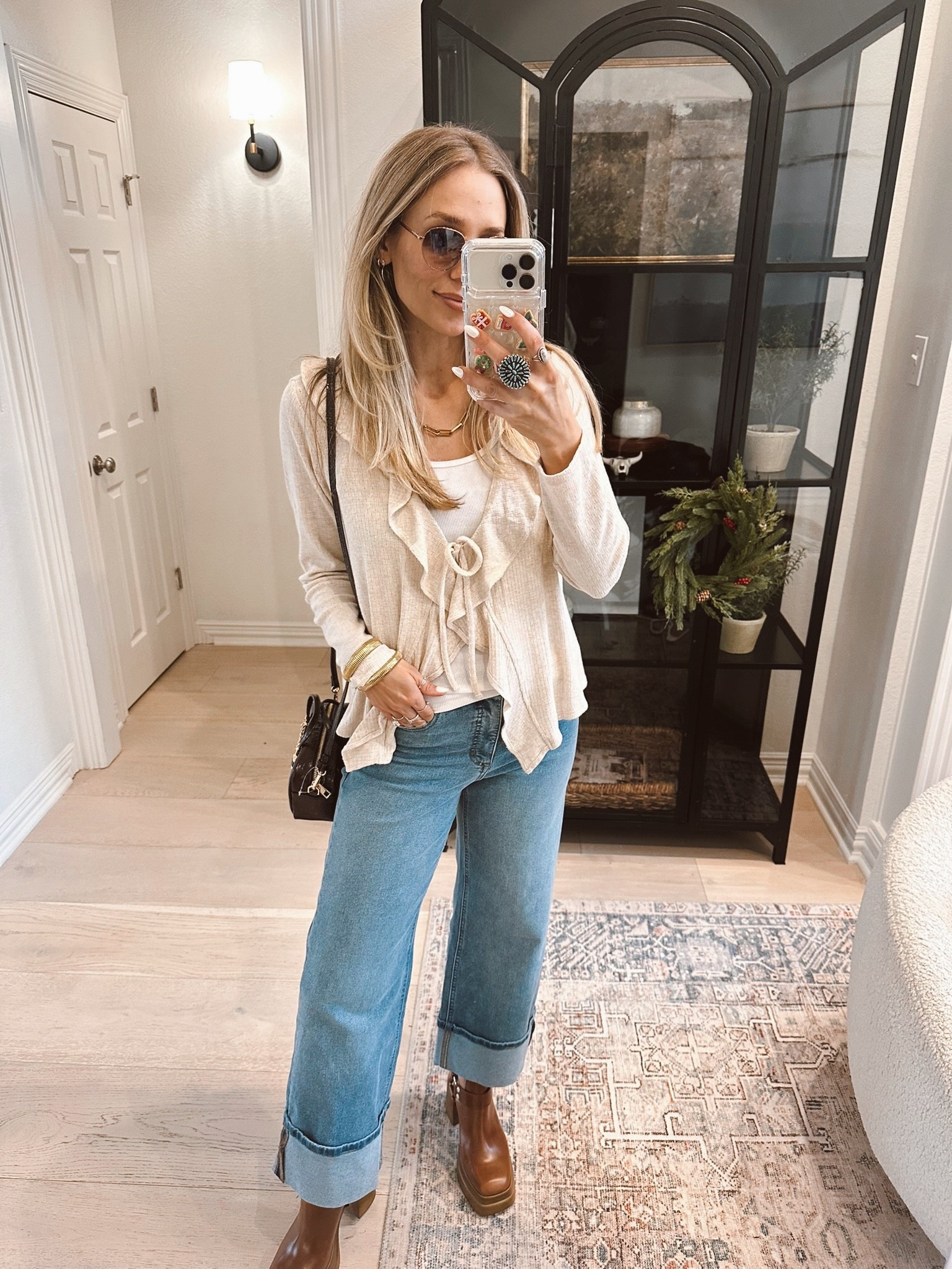 Walmart outfit giving high-end designer vibes!

Wearing a 0X in the cardigan and size 4 (tts) in the jeans. 

📍Where to wear: every day outfit, dates, anniversary, girls brunch, weekend outings, sporting events, work // office , travel day, road trips, flights, target, shopping days, meetings, running errands, church. 

Ootd, outfit Inspo, fashion finds, trending, cozy, casual outfits, modest outfit, classy casual, look for less, fall fashion 2025, free people, designer, girly, chic, trendy, elevated basics, everyday style, fall wear, fall fashion, fall style, fall ootd, Ugg season, fall style edit, LTK outfit inspo, Amazon fall fashion, Walmart Fall fashion, designer inspired looks, Target fashion, Target finds. 



#LTKmomlife #LTKootd #LTKFindsUnder50