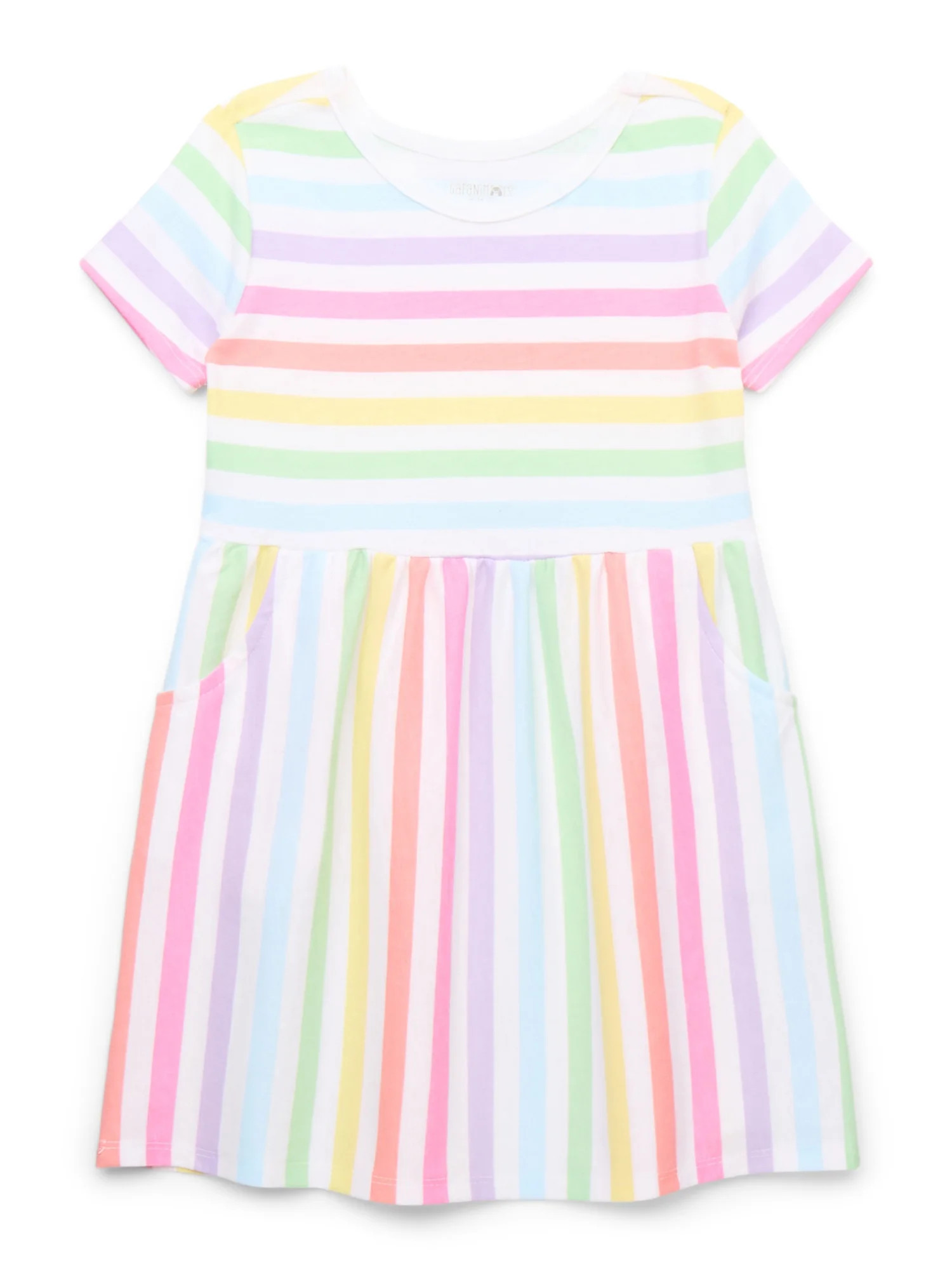 Garanimals Toddler Girl Print Skater Dress with Pockets, Sizes 12M-5T | Walmart (US)