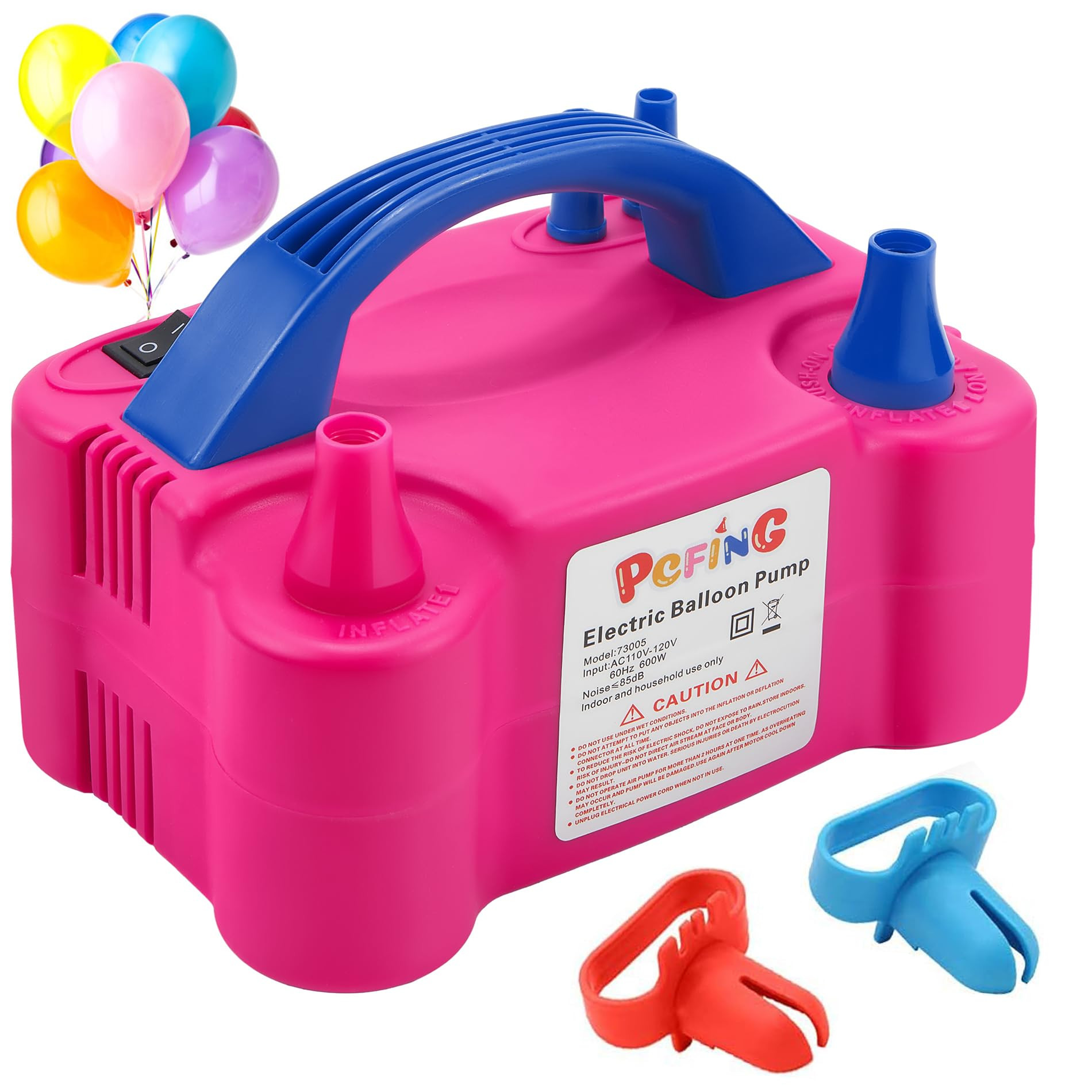 PCFING Balloon Pump Electric, Portable Balloons Inflator Blower Machine with Balloon Tie Tool & D... | Amazon (US)