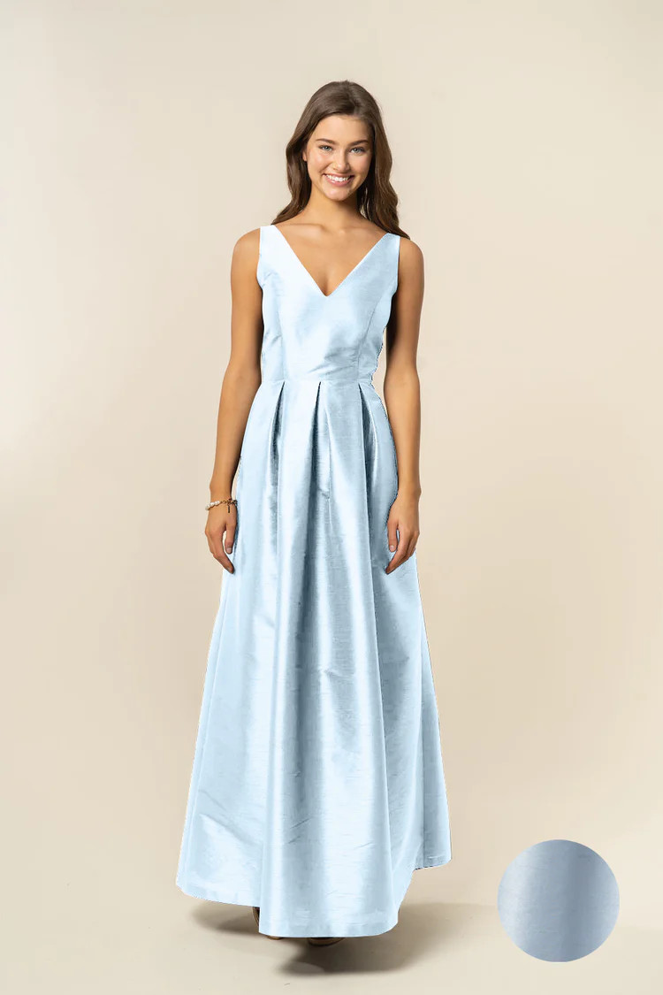 Harper Floor-Length V-Neck Bridesmaid Dress | 40+ Colors | LulaKate