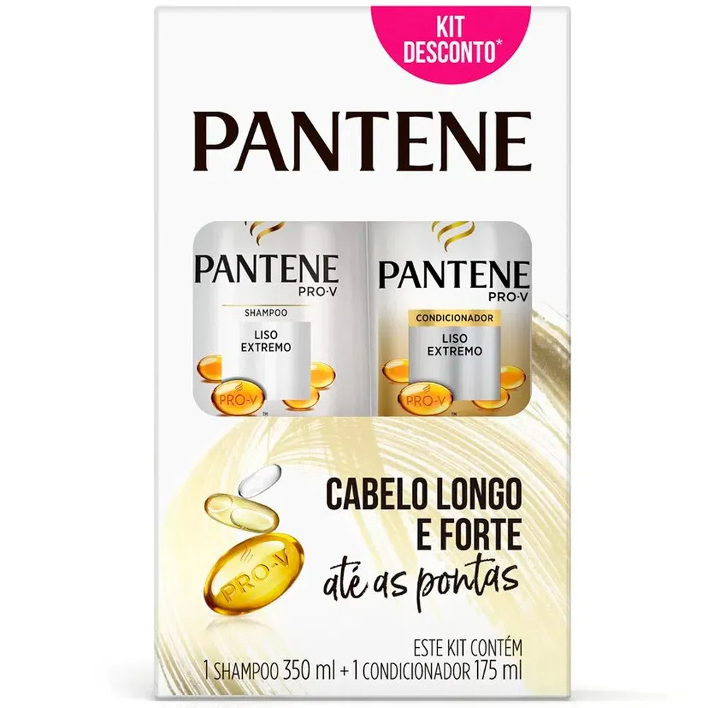 Kit Pantene Shampoo 350ml + Condicionador 175ml Liso Extremo - Lojas REDE: A Maior Rede de Cosmé... | LOJAS REDE (BR)