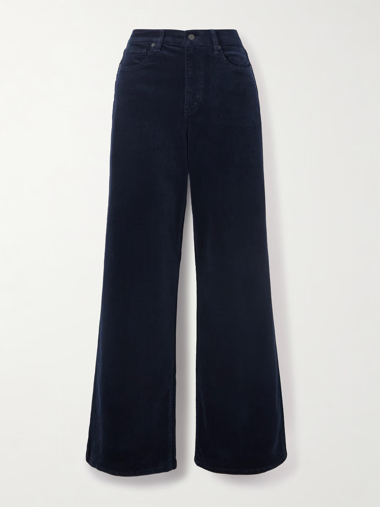 FRAME - Le Slim Palazzo Cotton-blend Wide-leg Pants - Blue | NET-A-PORTER (US)