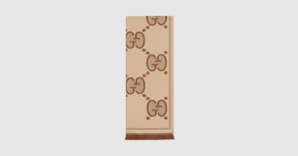 Gucci Schal aus Wolljacquard mit GG Motiv | Gucci DE