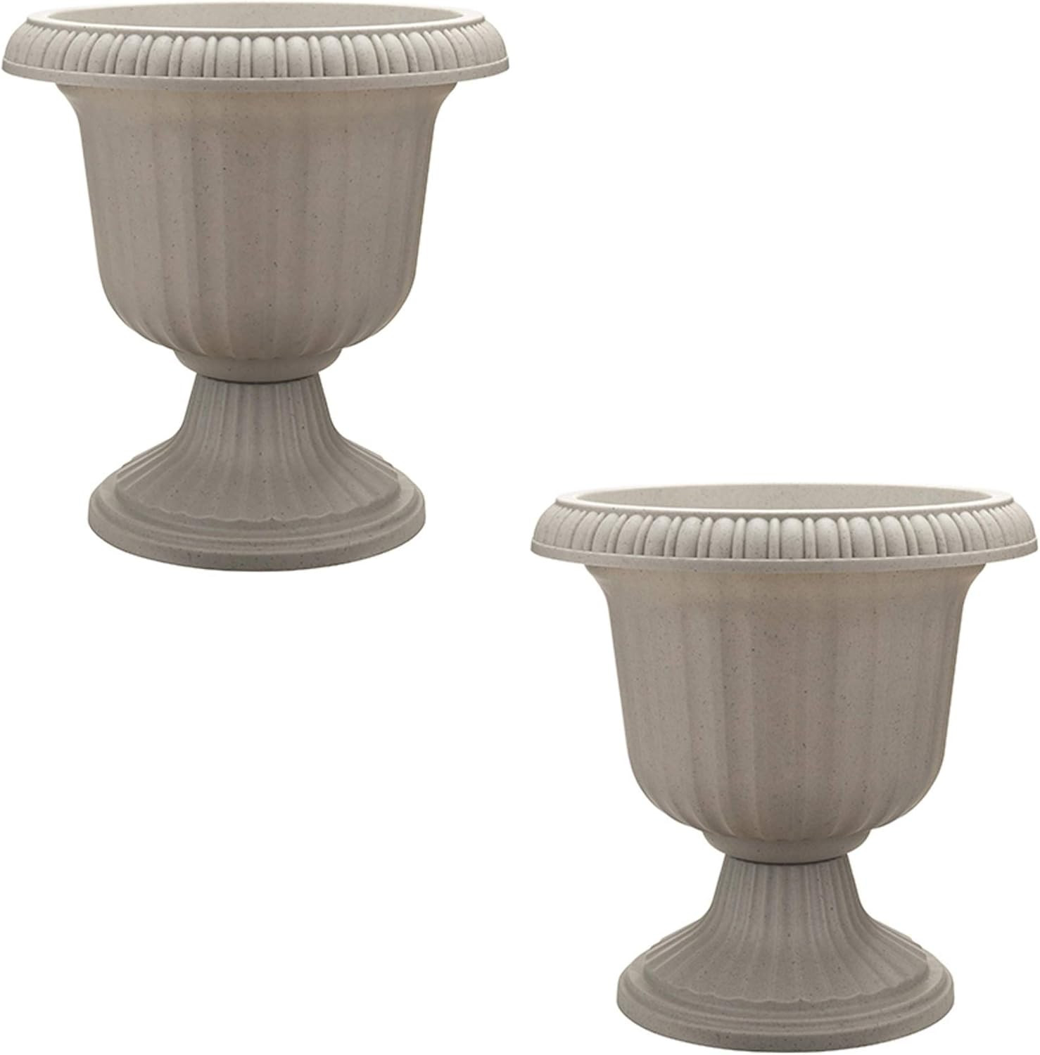 Southern Patio Outdoor Urn Planter, Stone (2 Pack) | Amazon (US)