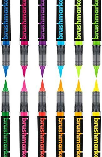 KARIN Brushmarker PRO 12"Neon Colours" Set, KAR27C12 | Amazon (US)