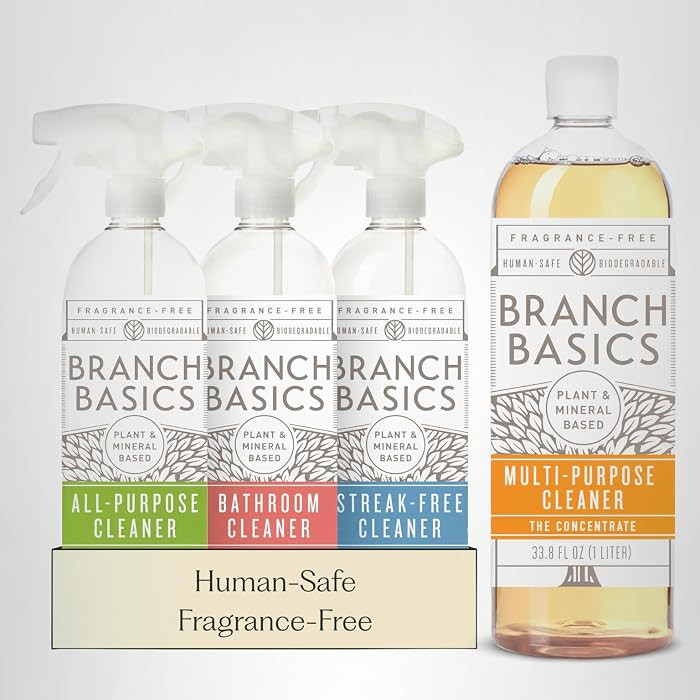 Branch Basics Cleaning Essentials Kit: All Purpose, Glass and Bathroom Cleaner - Concentrate (33.... | Amazon (US)