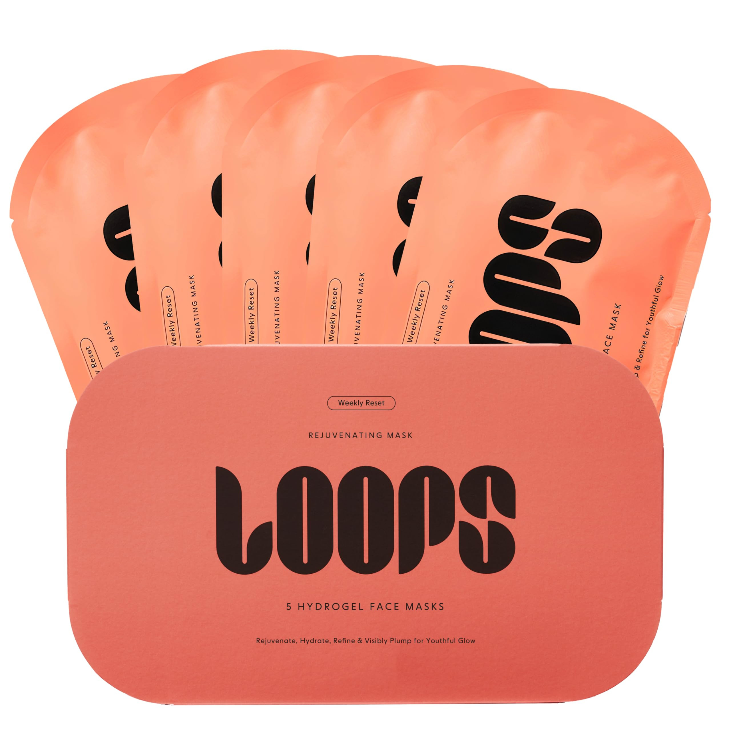 LOOPS WEEKLY RESET - Rejuvenating Hydrogel Face Masks - Rejuvenate, Hydrate, Refine, Visibly Plum... | Amazon (US)
