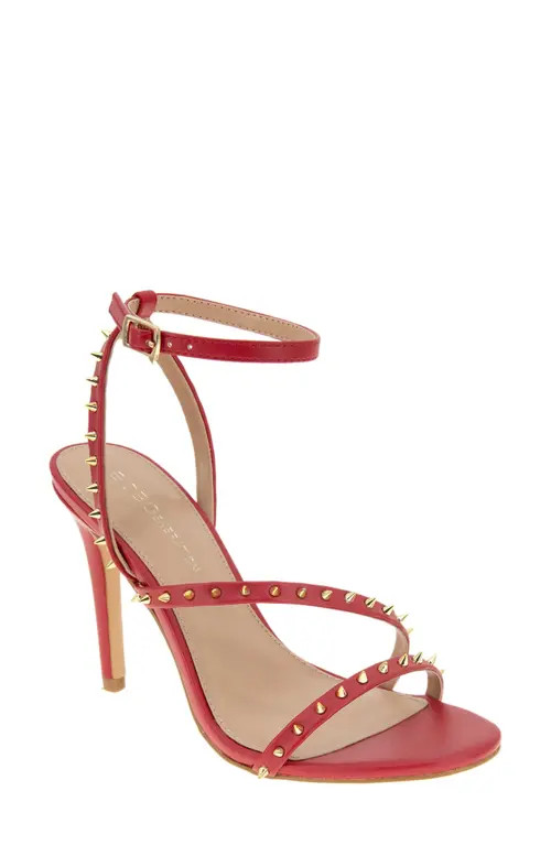 bcbg Jillix Studded Stiletto Sandal in Lipstick at Nordstrom, Size 9 | Nordstrom