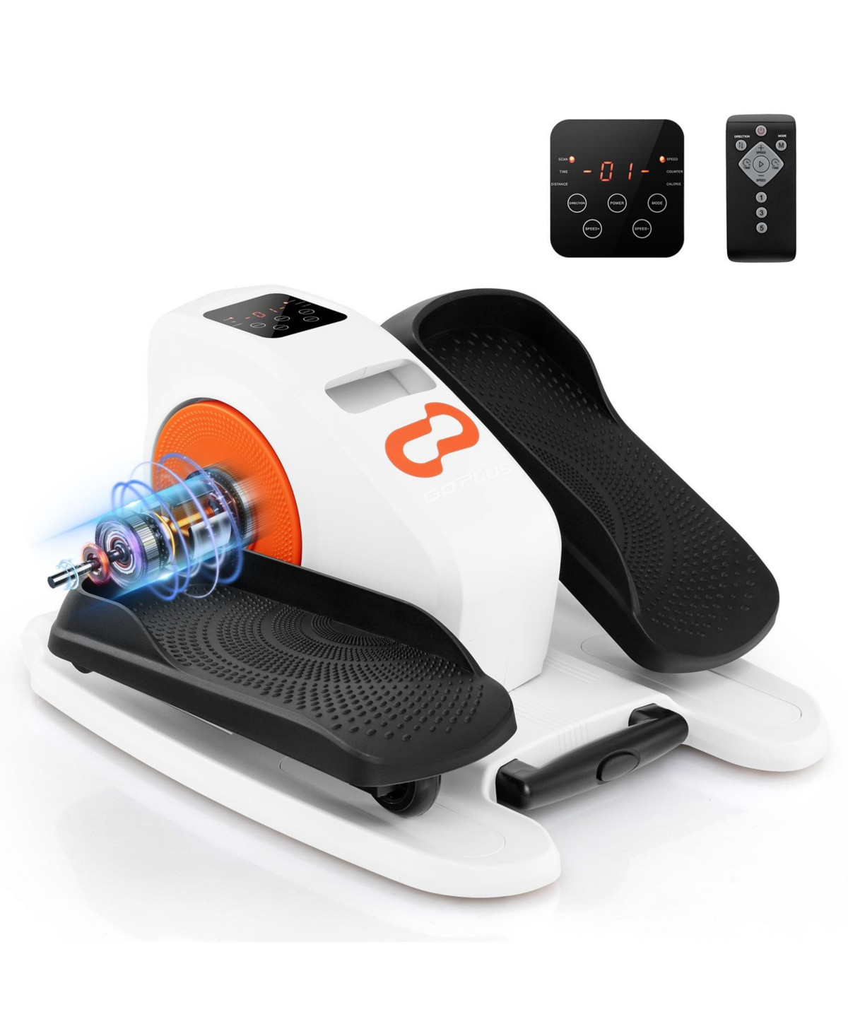 Under Desk Elliptical Machine with Display Monitor for Home Office - White | Macy's