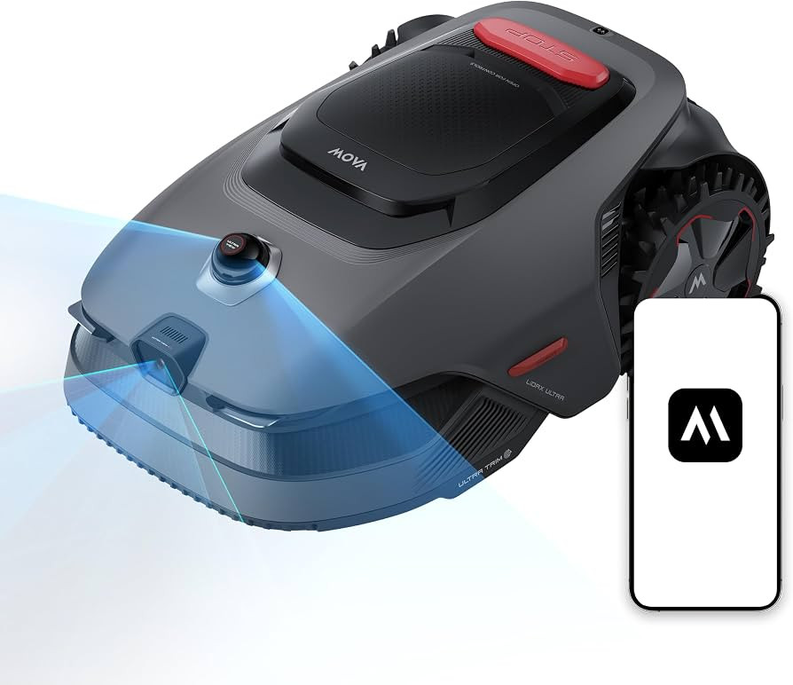 MOVA LiDAX Ultra 1000 Robot Lawn Mower Wire Free for 1/4 Acre, RTK-Free+360\u00b0 3D LiDAR+AI Vis... | Amazon (US)