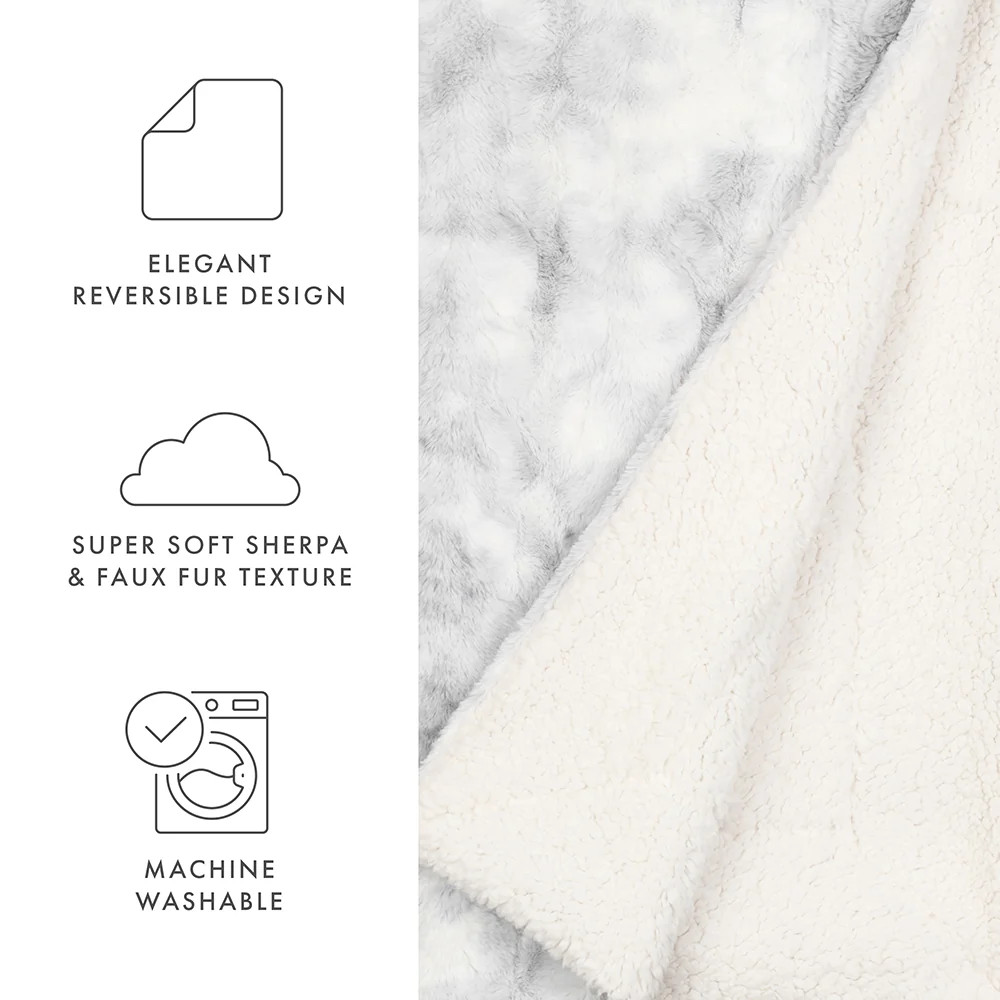 Faux Fur Tie Dye Throw Blankets online at LINENS & HUTCH | Linens and Hutch