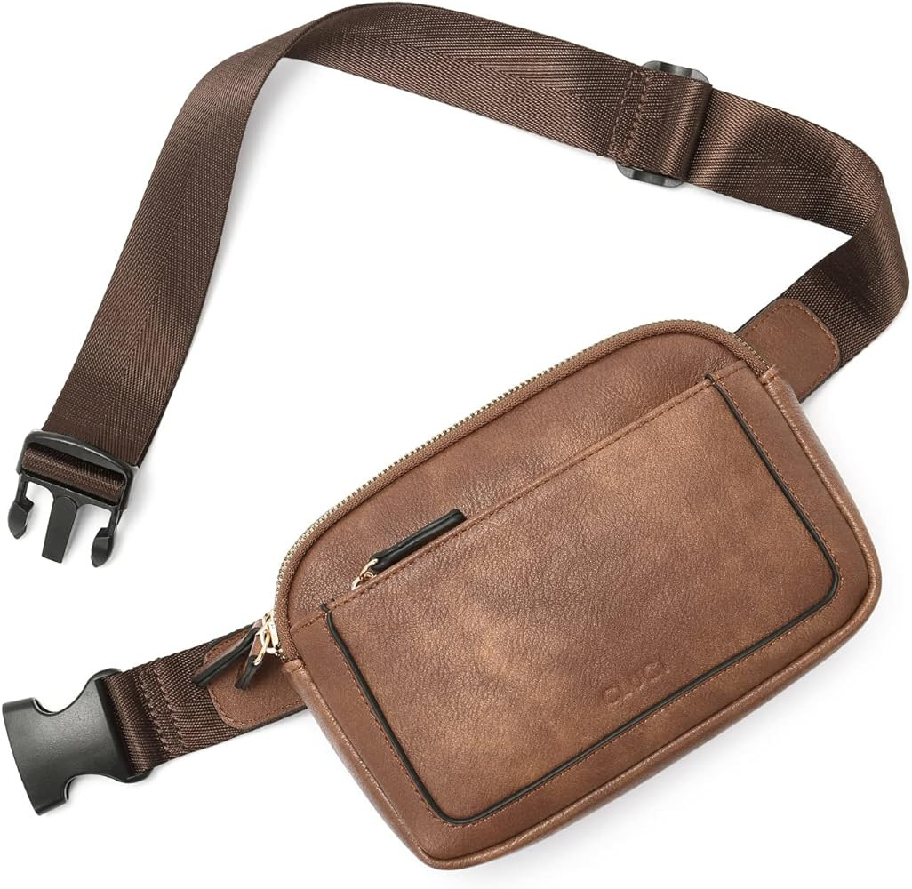 CLUCI Belt Bag for Women, Mini Everywhere Crossbody Waist Bag Adjustable Strap, Vegan Leather Wom... | Amazon (US)