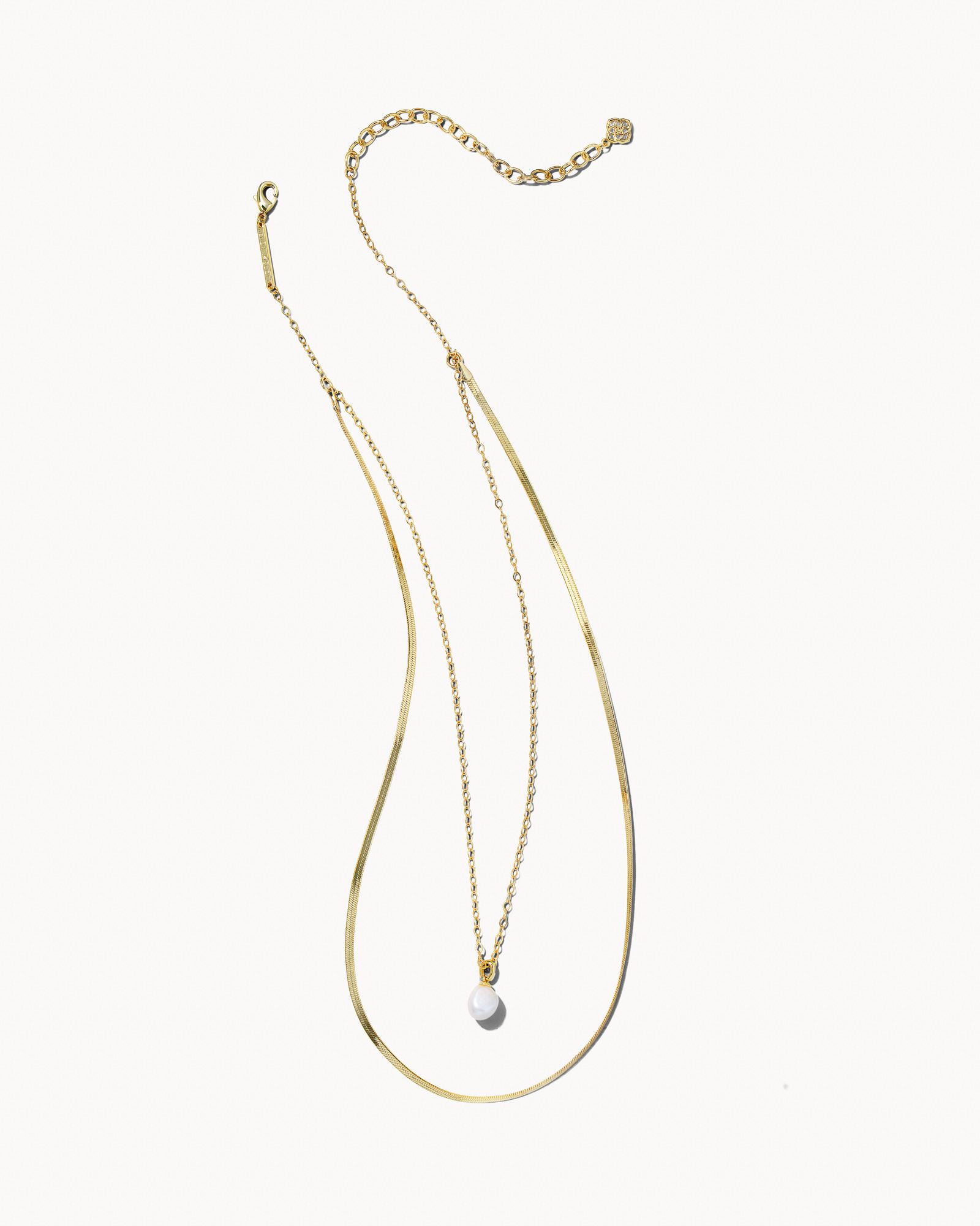 Lindsay Gold Multi Strand Necklace in White Pearl | Kendra Scott | Kendra Scott