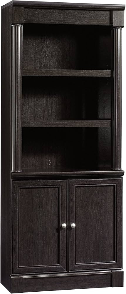Sauder Palladia Library With Doors, Wind Oak finish | Amazon (US)