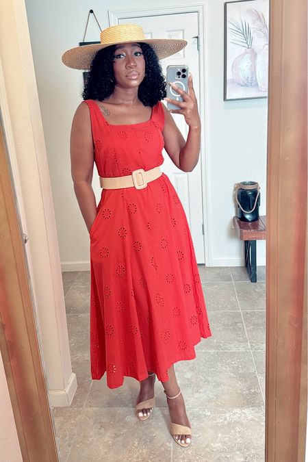 Take me on vacation right now! This whole look screams that and I’m ready to pack my bag. Paired this red number with raffia accessories and I’m obsessed with the finish look. 
Wearing a size medium!


#LTKfindsunder50 #LTKstyletip #LTKtravel