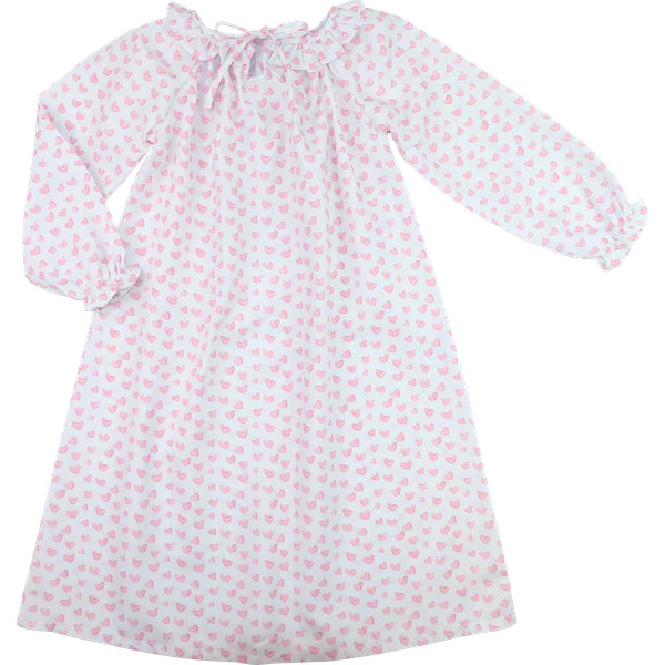 Pink Heart Print Night Gown | Cecil and Lou